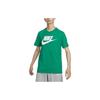 Nike Letter Logo Sports Crewneck Casual Short Sleeve T-Shirt for Men in Green