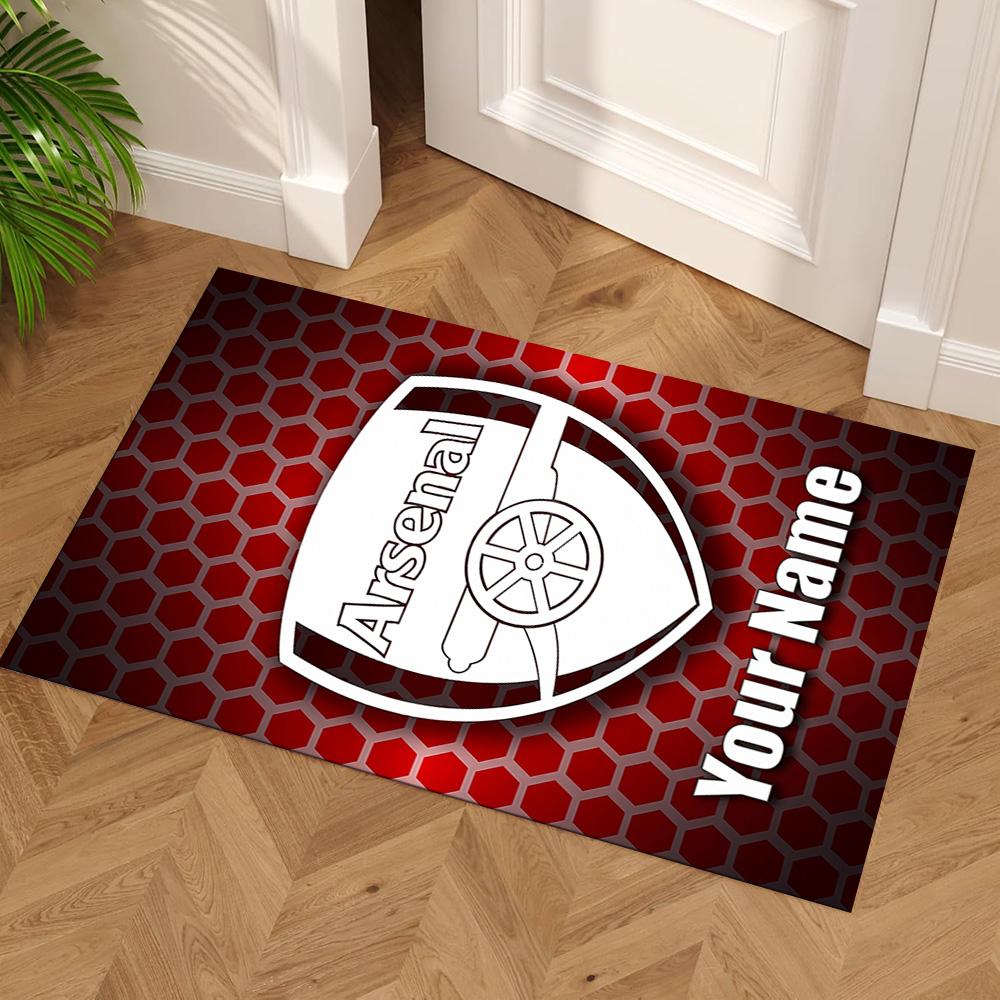 Arsenal F.c. Customize Text Area Rug Suitable for Dormitory Living Rooms Balcony Bedrooms Antislip Carpet Office home decor