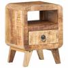 Nightstand 30x30x41 Cm Rough Mango Wood