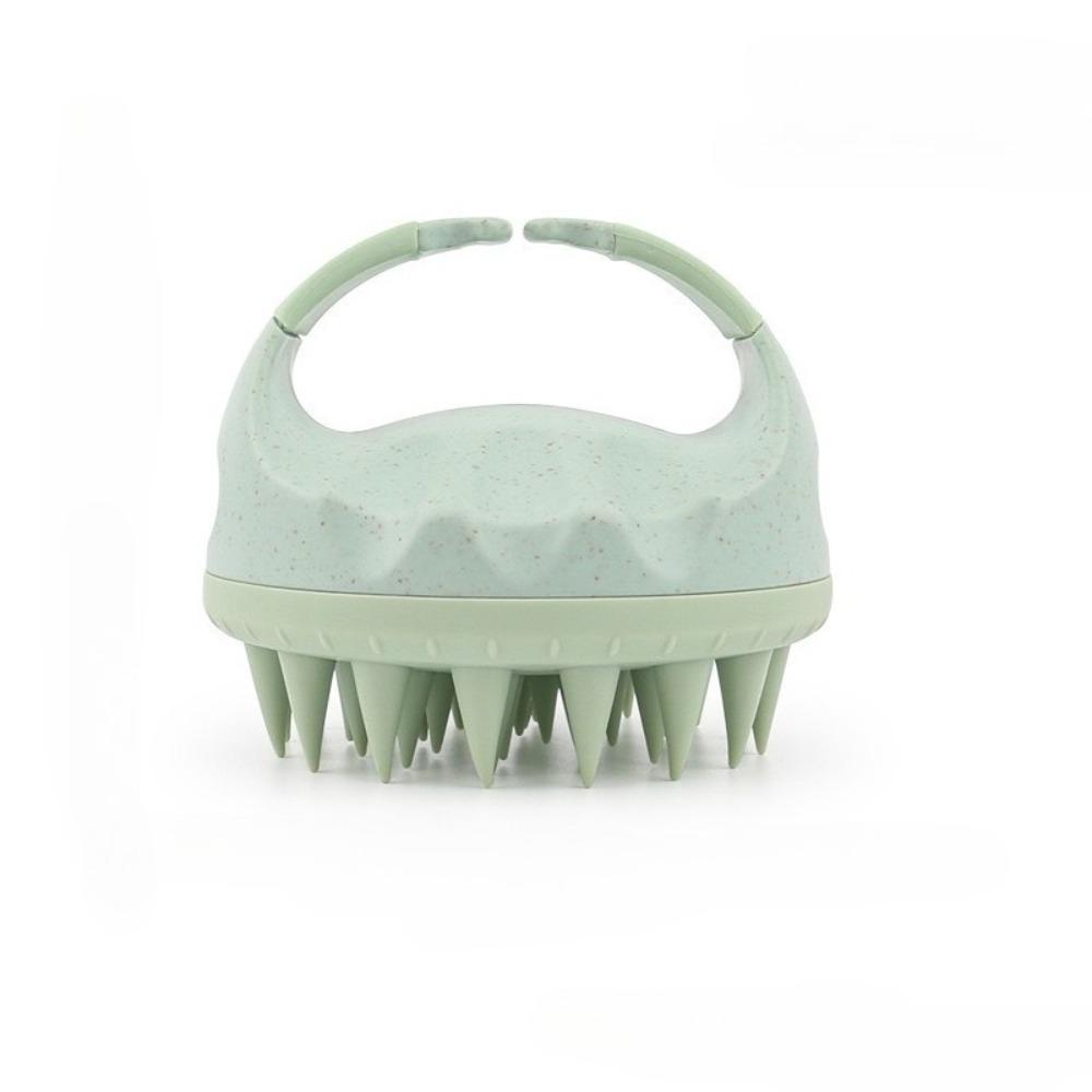 

Beige Silicone Scalp Exfoliator, Shampoo Brush & Hair Scalp Massager for Dandruff Removal & Scalp Care зелений