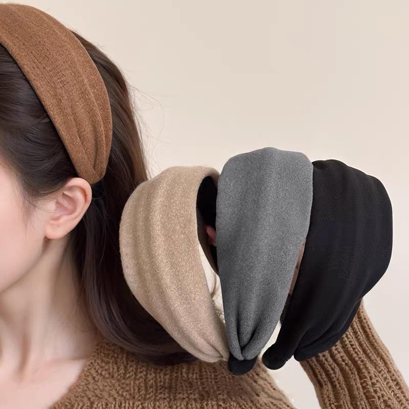 High-ceiling coffee-colored hair with wide edges, new style daily wear headband for women, pressed hair bundle, hairpin headgear