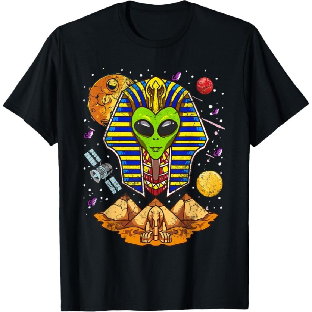 

Alien Pharaoh Egypt Egyptian Science Fiction Pyramids T-Shirt S