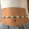 Sexy Personality White Starfish Shell Silver Round Bead Waist Chain for Women Summer Beach Bikini Jeans Charm Body Jewelry Gifts