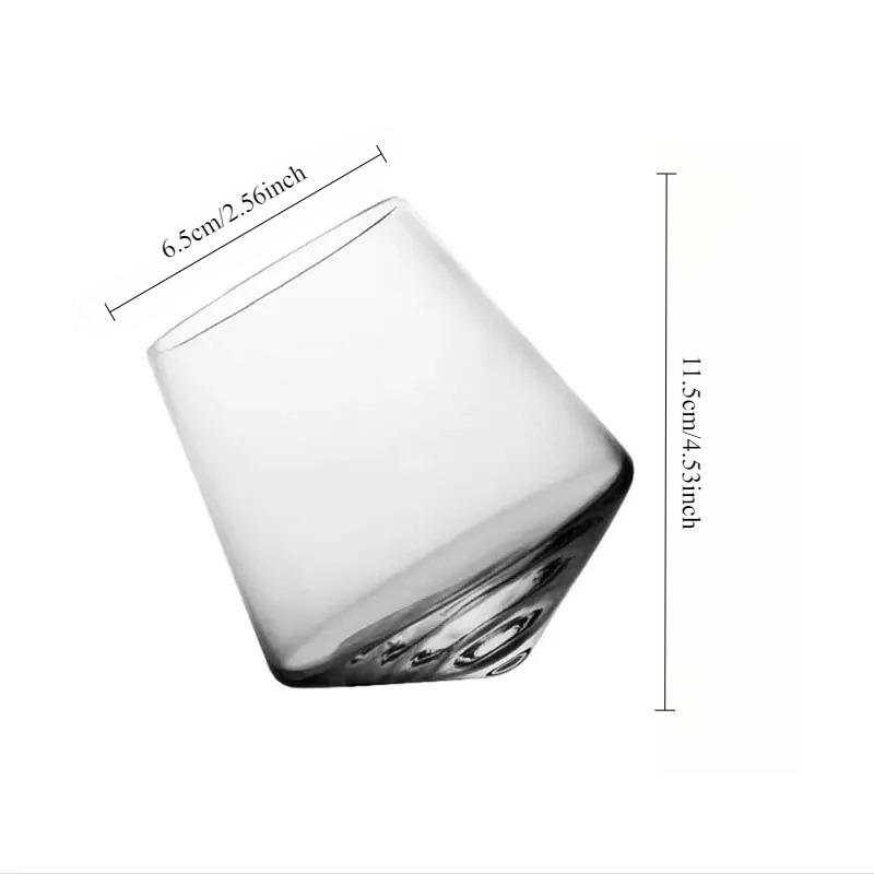 530ml/460ml/380ml Kreatives Rotierendes Ausländisches Weinglas Transparentes Whiskeyglas Kaltgetränkebecher Party Tumbler Tasse Trinkglas