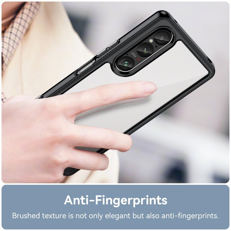 For Sony Xperia 1 VI Phone Case WANLONFENG XC Series TPU Acrylic Cover with Tempered Glass (Big Lens Hole)