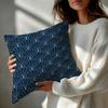 Muster Sashiko-Stickerei Indigofarbe Texturen Kissenbezug Gemusterter Kissenbezug Romantisch Gemütliches Zuhause Sofa Dekoration