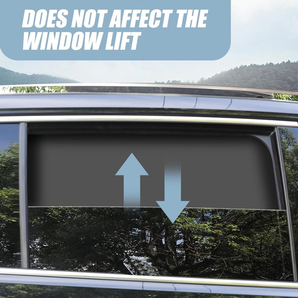 4 PCS Car Side Window Sun Shade Replacement, 3M X 48CM X 62CM Front Side Window Protectors, 80CM X 48CM Vehicle Rear Window Curtain, Universal