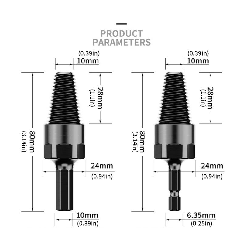 High Carbon Steel Broken Screw Extractor Hexagonal Shank Screw Removers Screw Removal Tool For Water Faucet Repair