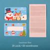 20pcs Cartoon Christmas Scratch Card Children's Christmas Handwritten Interactive Scratch Award Card Reward Lucky Scratch Decor
