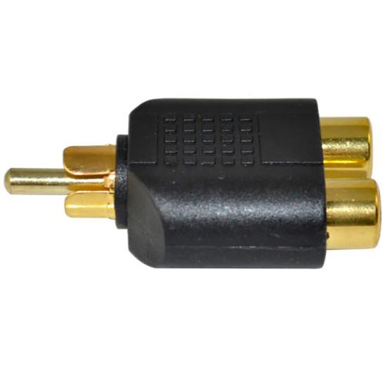 RCA Erkek - Çift Dişi Soket AV Ses Video Sinyal Y Ayırıcı Fiş Adaptörü