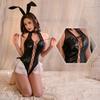 Sexy Lingerie Sexy Patent Leather Mesh Splicing Pajamas Cosplay Bunny Straps Crossed Flounces