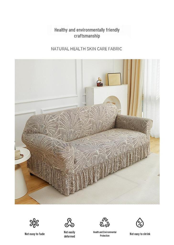 Four Seasons Non-Slip Stain-Proof Printed Sofa Cover for Living Room