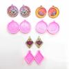 Flower Star City Sunrises Earring Silicone Mold Suitable for Epoxy Resin Crafts Ornament Pendant Keychain Jewelry Making