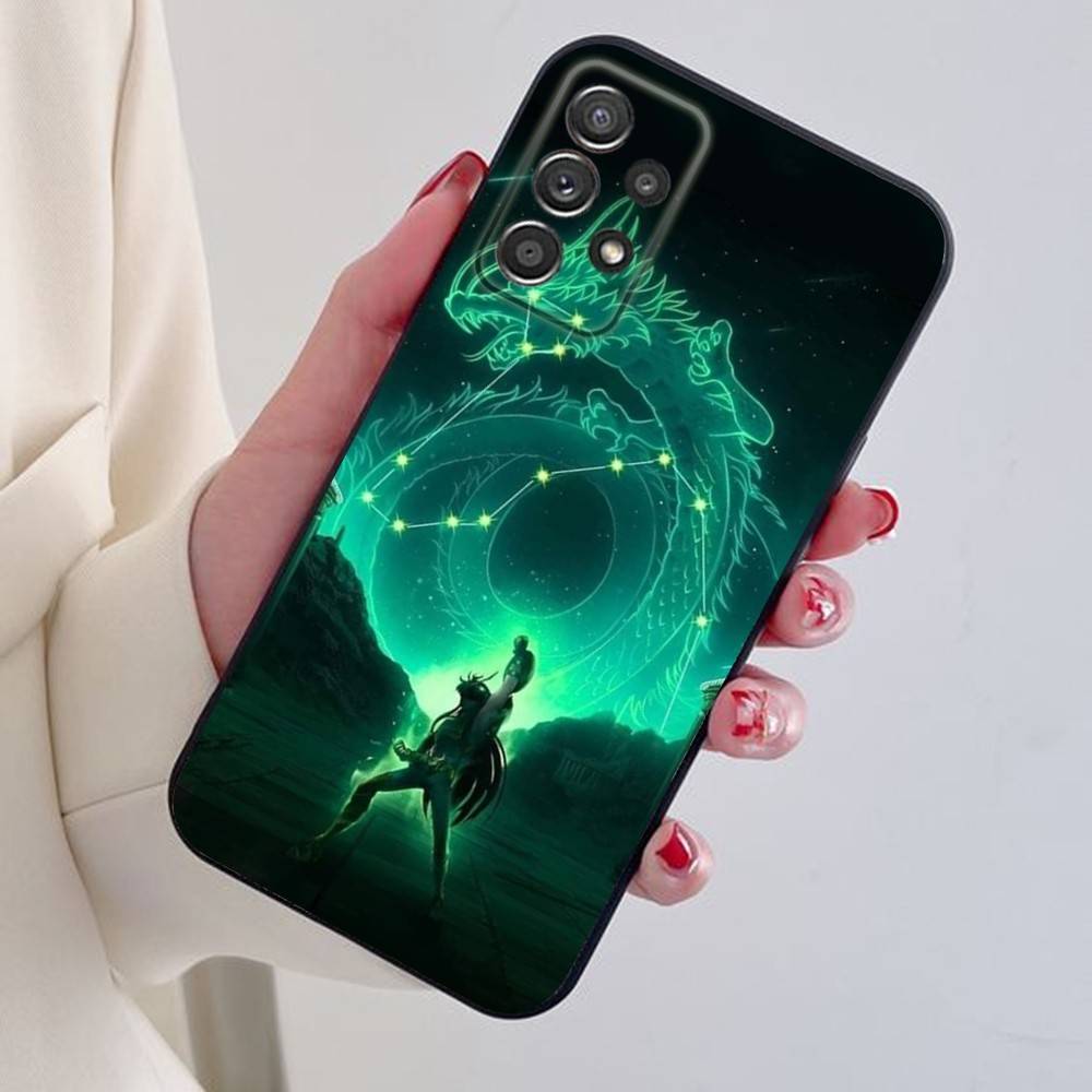 S-Saint Seiya Knights Phone Case For Samsung S25,24,21,22,23,30,Ultra,20,Plus Black soft silicone case