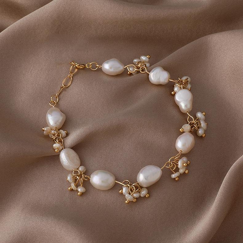 Freshwater Pearls In Niche Design Bracelet Beads Beaded Simple Cold Wind Temperament Hand Jewelry