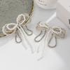 Temperament Imitation Pearl Bow Beaded Necklace Female, Sweet Cool Wind Diamond Chain Fringed Necklace