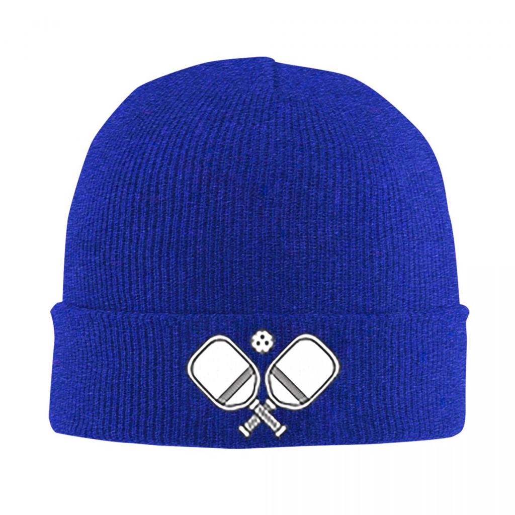 Pickleball Warm Knitted Cap Fashion Bonnet Hat Autumn Winter Outdoor Beanies Hats for Men Women Adult