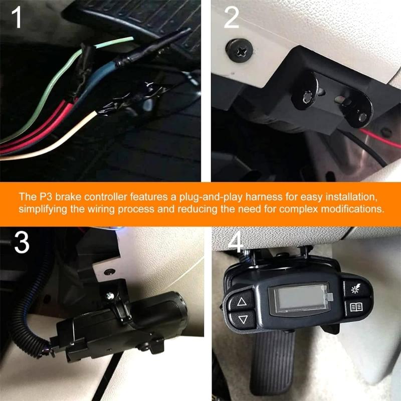 Truck Brake Controller for P3 90195 Electric Proportional Trailer Brake Controller Box Brake Controller Brake Control