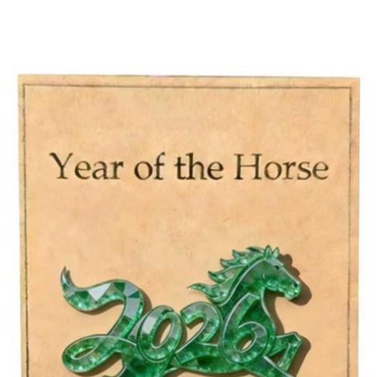 1/2Pcs 2026 Horse Pocket Hug with Card Bring Good Luck Wealth Year of The Horse Pocket Token Decoration Happy New Year Gifts