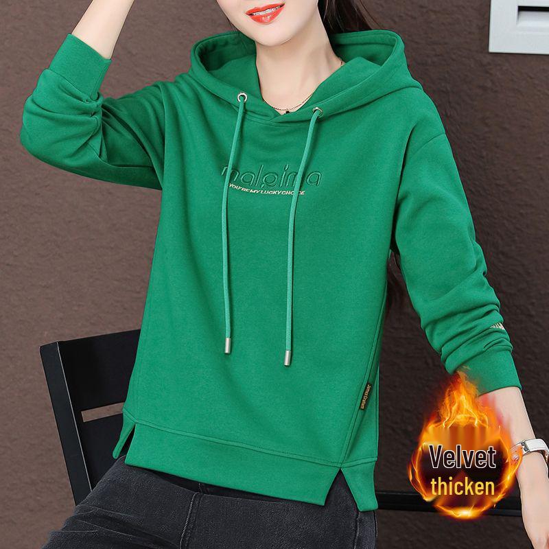 New Arrival: Embroidered Long-Sleeve Hoodie Jacket for Women - Perfect Autumn Choice for Middle-Aged Moms