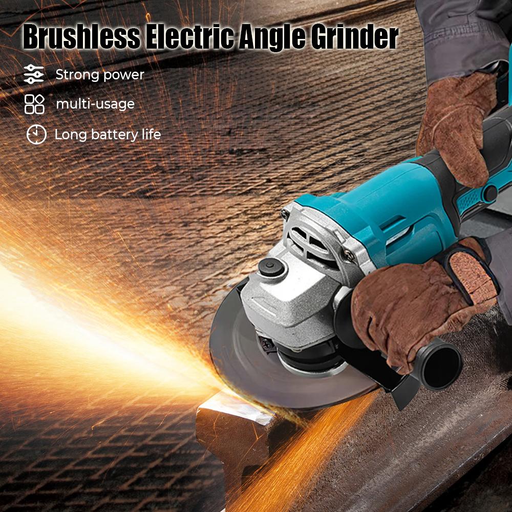 1000W 125/100MM Brushless Electric Angle Grinder 18V Battery Devices Combo Kit Impact Wrench for Makita Battery Power Tool Sets