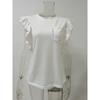 New 2026 Women's Round Neck Double Layer Ruffle Top Short Sleeve Casual T-Shirt