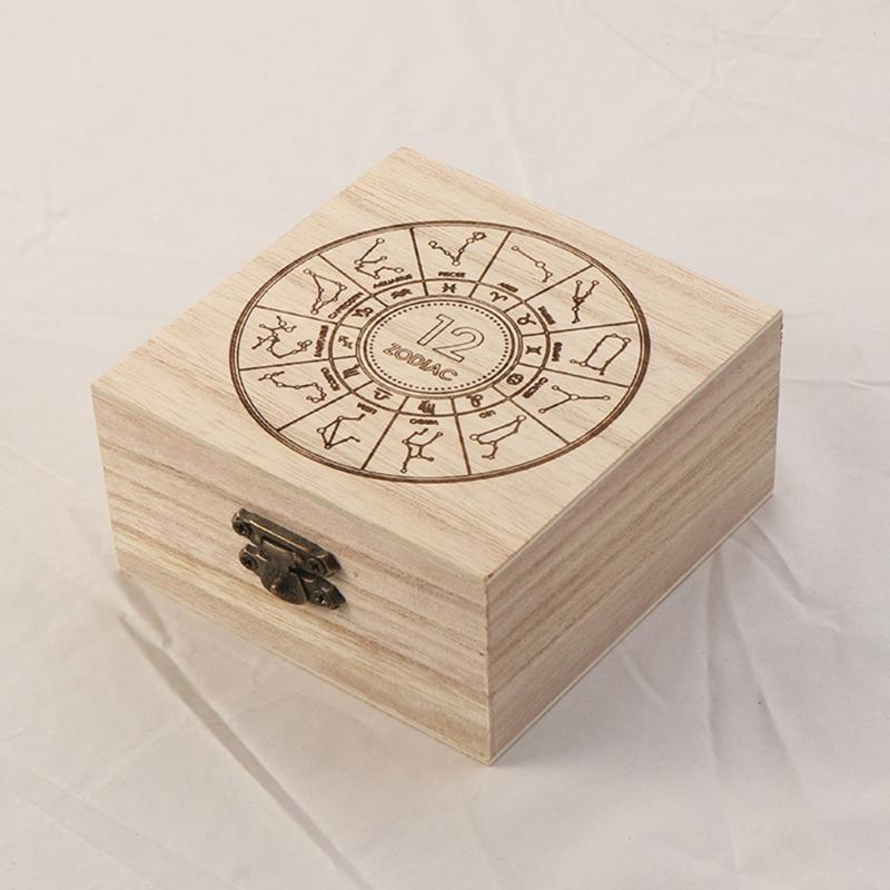 Hexendekoration Hexen Heimdeko-Kits Meditation Holz Runen Heilkristallsteine Set Hexenrune Rune Holzrunensteine Set