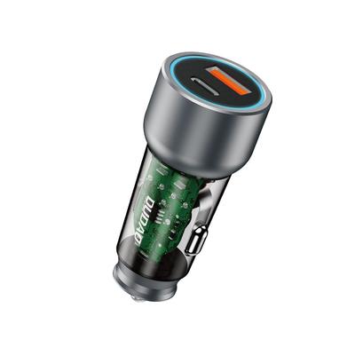 Carregador de Carro R4T 30W USBA USBC Cinza
