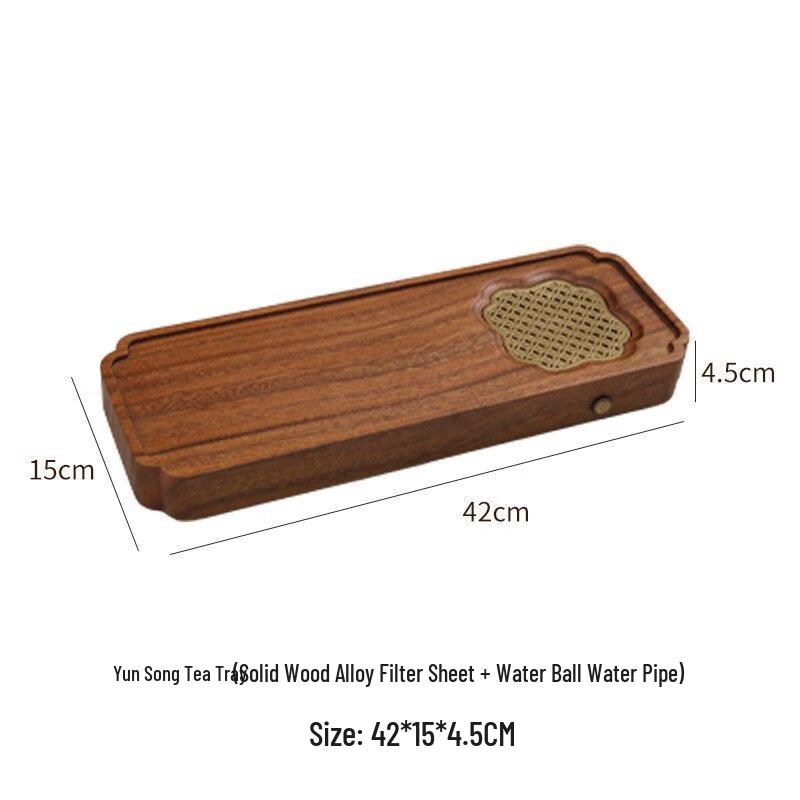 Walnut Solid Wood Integrated Tea Tray