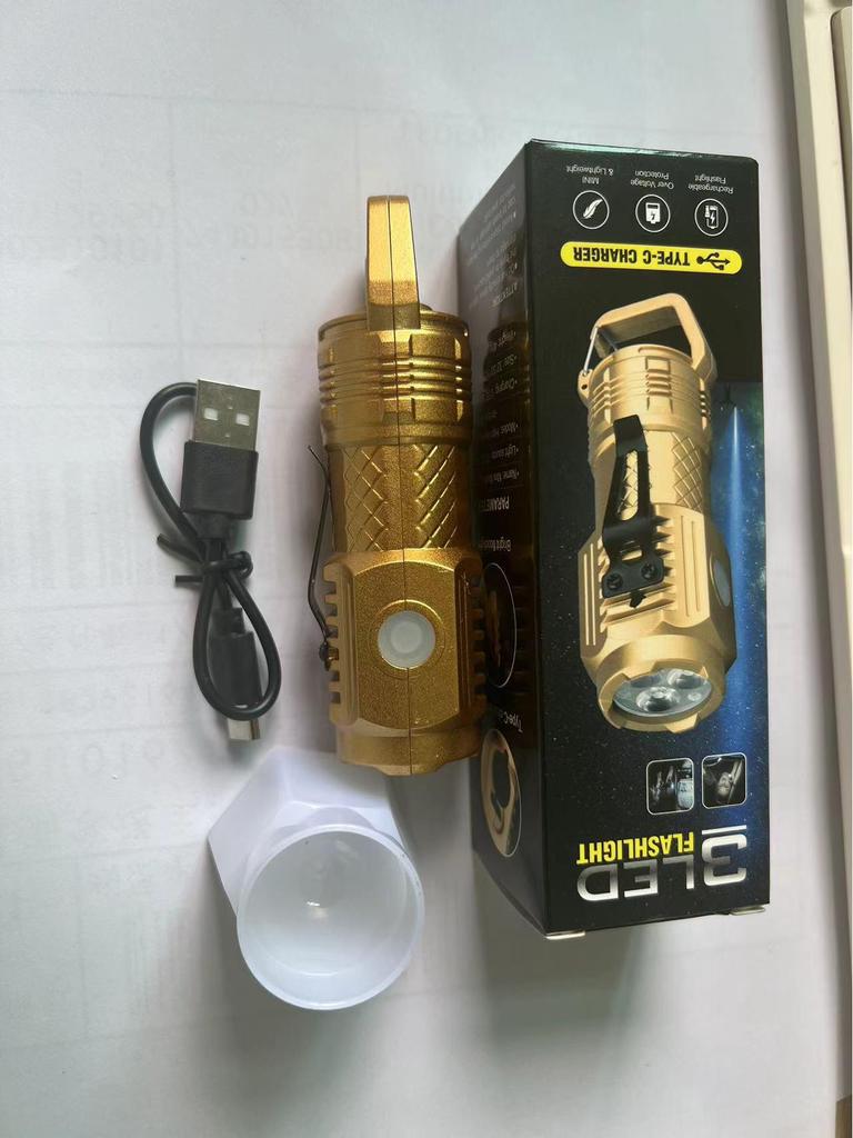 Three-Eyed Little Monster: Super Bright, Long-Lasting Multifunctional Flashlight with Magnet, Rechargeable and Explosion-Proof for Emergencies