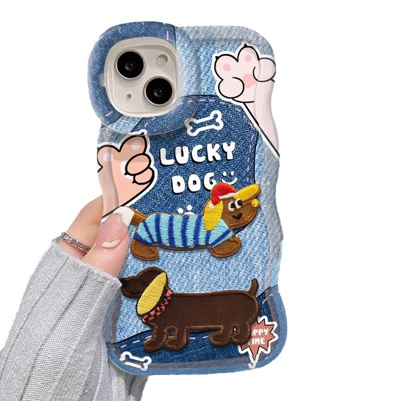 Compatible with Apple 15 Phone Case 14PRO Dual Stand 13 Cute and Niche 12 Anti-drop X Silicone