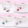 Strawberry Cherry Apple Avocado Fruit Charms Pendants Bead Fit Diybracelet Originalcopper Birthday Jewelry Fine Gift
