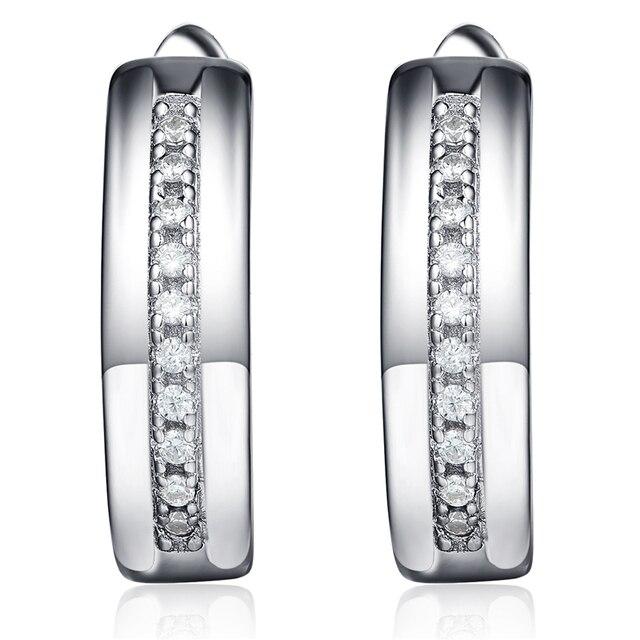 

Серьги из стерлингового серебра 925 пробы, милые серьги с микро-каналом, прозрачные серьги Huggies с цирконием, серьги-клипсы для женщин и девочек, подарки, ювелирные изделия