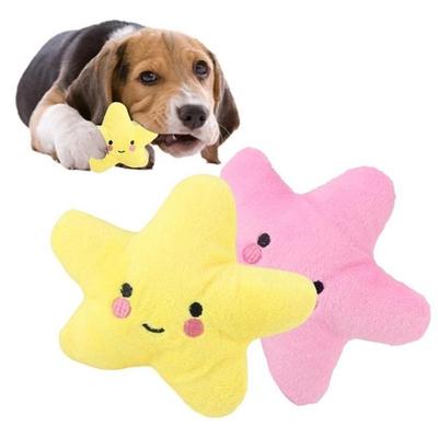 Köpek Yavrusu için Karikatür Deniz Yıldızı Peluş Sesli Gıcırtılı Polar Evcil Hayvan Oyuncakları Popüler Oyuncaklar Köpek Çiğneme Oyuncakları Evcil Hayvan Malzemeleri