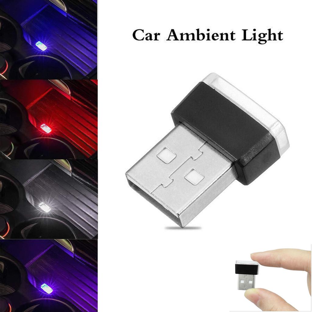 10x mini flexibilní USB LED světelný pásek do interiéru auta neonová atmosférická trubice neonová lampa