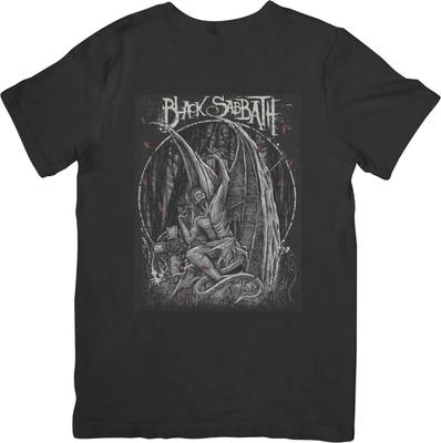 Maglietta di Cotone di Qualità Unisex Black Sabbath Music per Uomo e Donna Nera