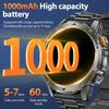 1000 mAh Smart Watch 1.7 Inch Screen Bluetooth Call Voice Assistant Watch Sports Fitness IP68 Waterproof Smartwatch For Men