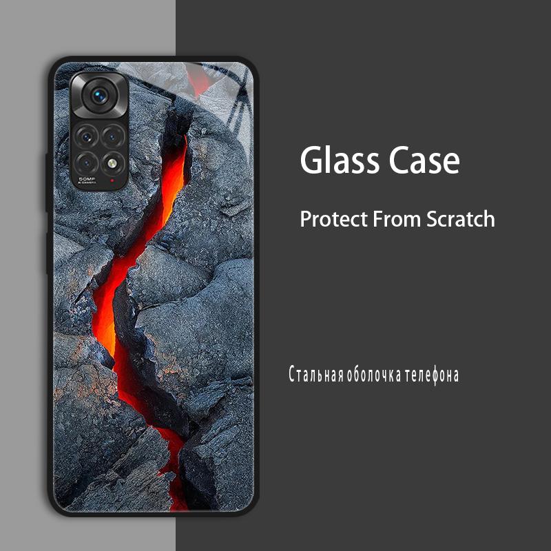 For Redmi Note 11 Case Cover Tempered Glass Case Hard Coque Bumper For Xiaomi Redmi Note11 Note 11 Pro 5G 4G 11s Protect Case
