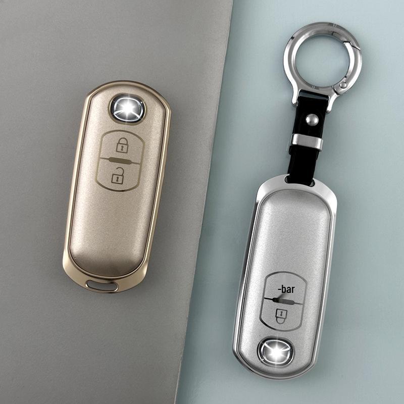 Mazda Axela Aluminum Alloy Key Cover with Keyring for MX-5, Atenza, CX-3