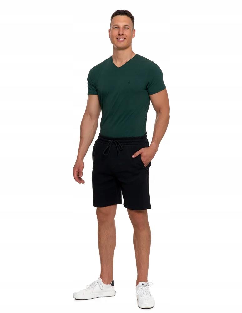 Men's Shorts with Zipper Pockets and Elastic Waist Summer MORAJ XL BLACK