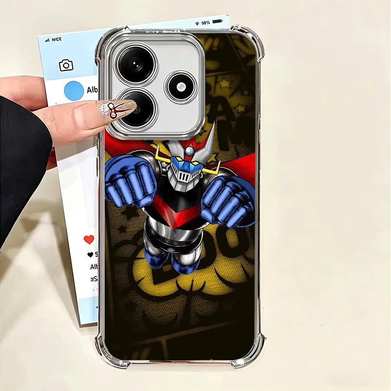 M-Mazinger Z Anime Plating Phone Case For Xiaomi Poco X5 X6 X7 X8 Pro Max F8 Ultra F7 M8 M7 M5S Redmi 15C 15 14C 13C 13 X3 12C F