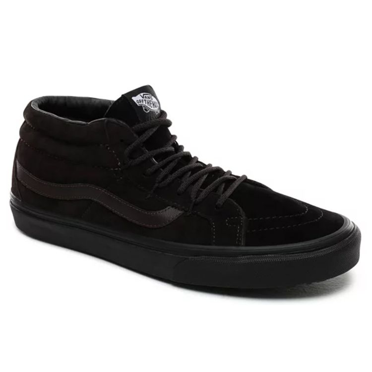 Vans Sk8 Reissue Ghillie Mte Leather Vintage Mid-Top Skate Shoes Unisex Sneakers Black VN0A3TKQXKX