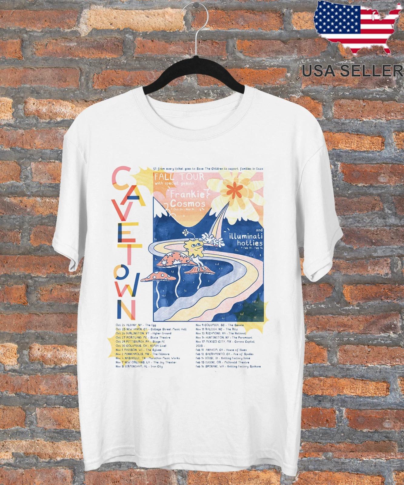 Men s and Women s T-shirts Cavetown with Frankie Cosmos Fall Tour 2024 T Shirt Full Size XL