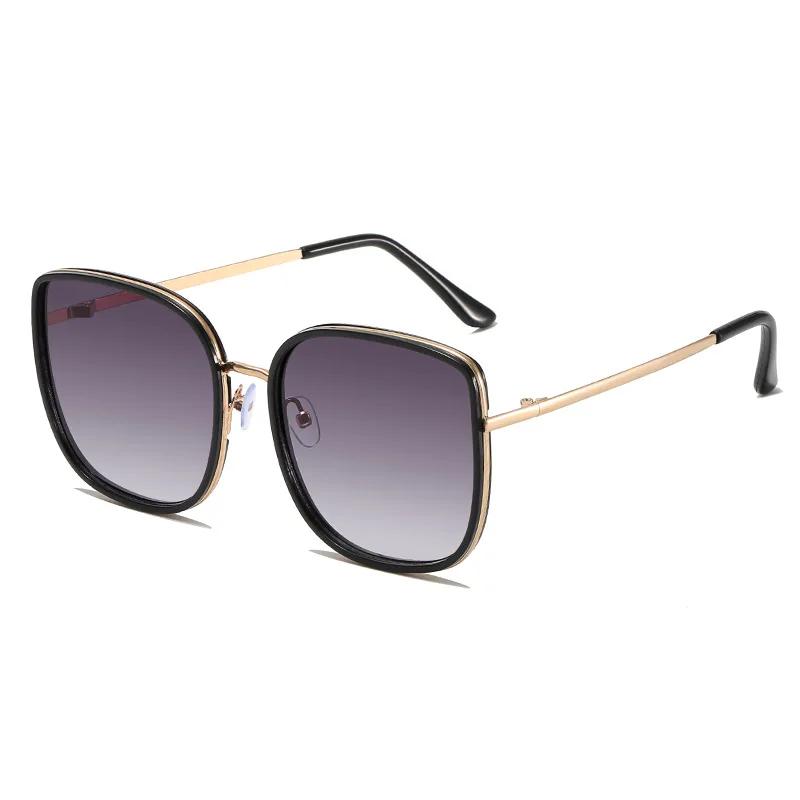 Novos Óculos de Sol da Moda Femininos Uv400 Lentes Degradê Óculos de Sol Oversized Retrô Quadrado Luxo Oculus Para Es