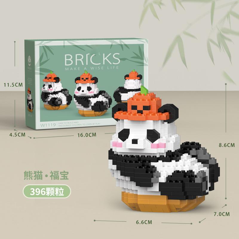Panda 3d Constructor Micro Brick Small Particle Assembled Diamond Building Block for Children Boys 6 To 10 Year Games Child Gift