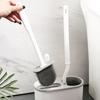 Wall-Mounted Silicone Toilet Brush 3-Piece Set