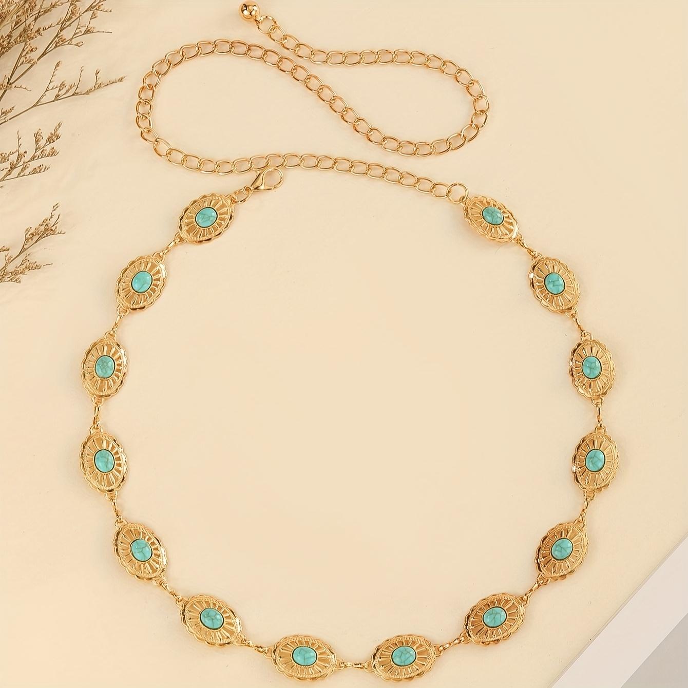 

Hollow Bohemian Style Waist Chain Adjustable Jewelry Women Party Ethnic Vintage Belt Decoration золотий