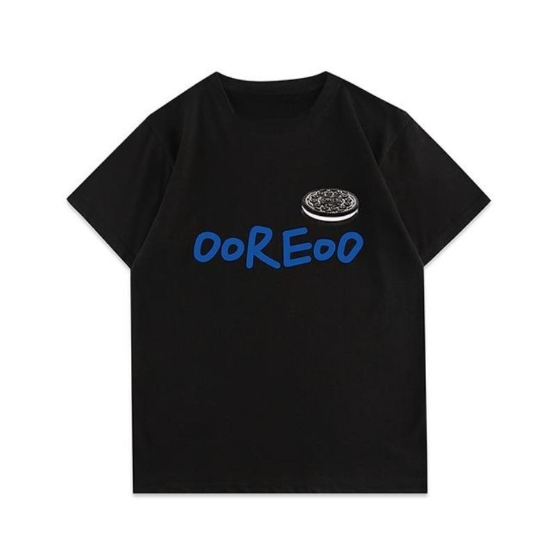 2026 The New American High Street Ooreoo Printing Easy and Comfortable Leisure Short Sleeve Tshirt Lovers Women