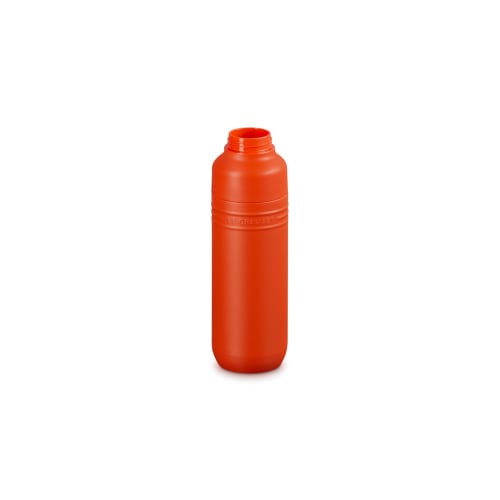 [Red Dot Design Award 2025 Winner] Le Creuset Water Bottle, 500ml, Orange, Stainless Steel, Vacuum Insulated, Keeps Hot or Cold, Wide Mouth, Easy to C
