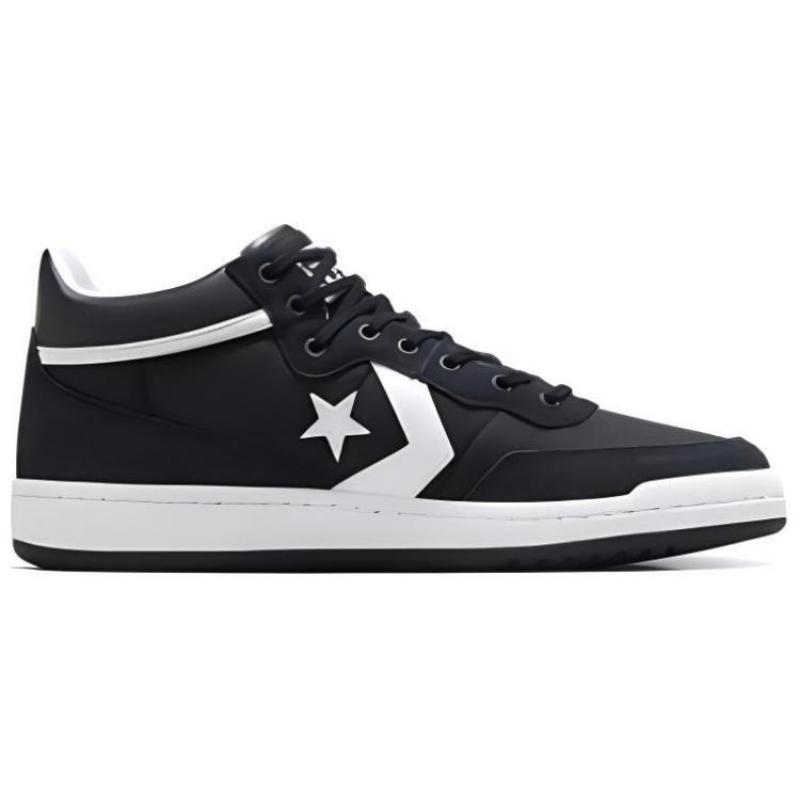 Converse Fastbreak PRO Comfortable Shock-absorbing and Wear-resistant Mid-top Board Shoes Unisex Black and White